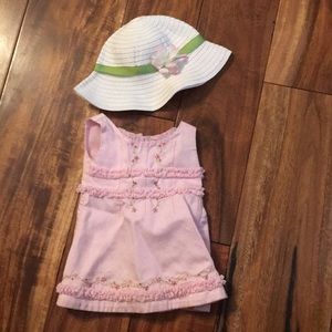 American Girl dress and hat